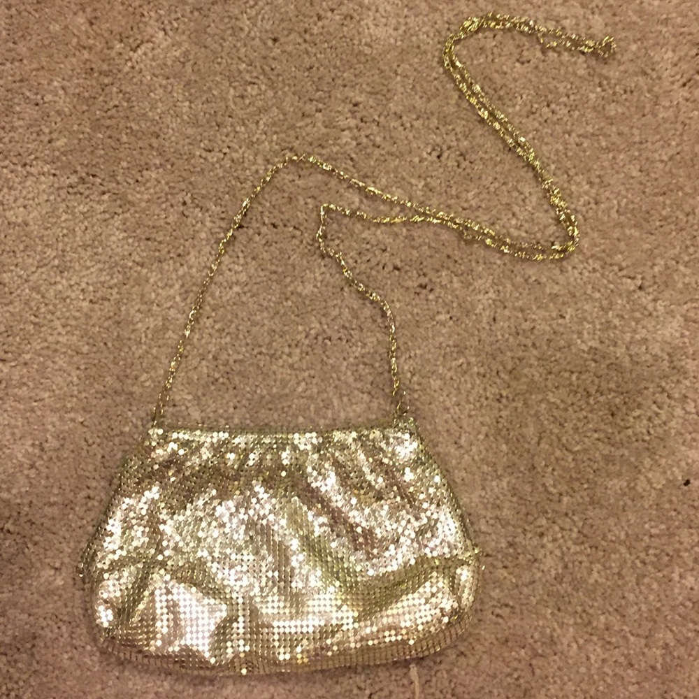 ✨chic gold metallic mesh evening bag✨